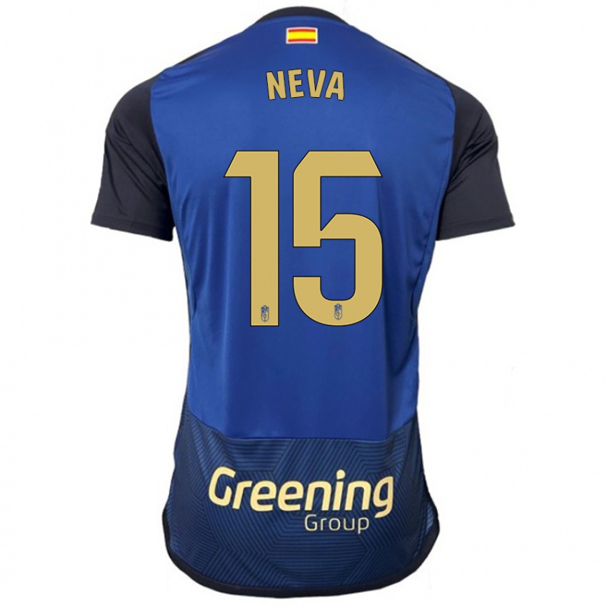 Mulher Camisola Carlos Neva #15 Marinha Alternativa 2023/24 Camisa