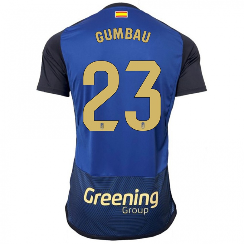 Mulher Camisola Gerard Gumbau #23 Marinha Alternativa 2023/24 Camisa