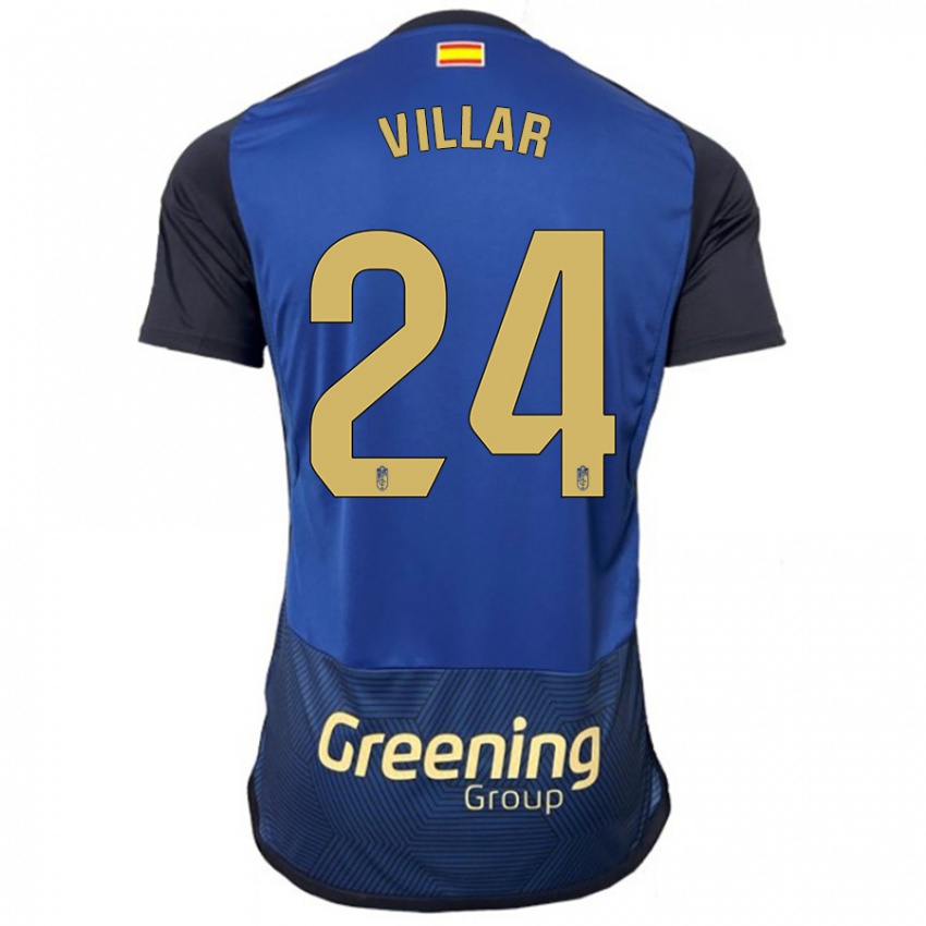 Mulher Camisola Gonzalo Villar #24 Marinha Alternativa 2023/24 Camisa