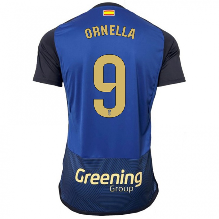 Mulher Camisola Ornella María Vignola Cabot #9 Marinha Alternativa 2023/24 Camisa