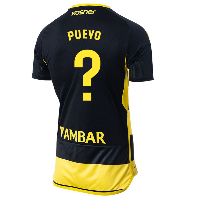 Mulher Camisola Alejandro Monserrate Pueyo #0 Preto Amarelo Alternativa 2023/24 Camisa