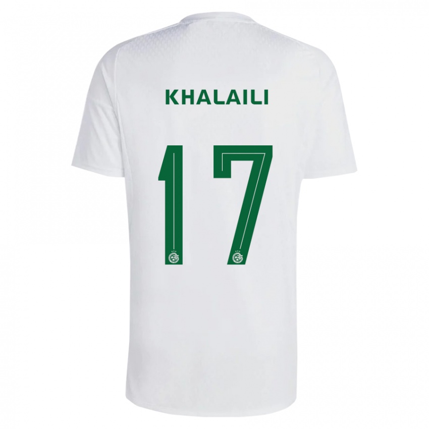 Mulher Camisola Iyad Khalaili #17 Azul Esverdeado Alternativa 2023/24 Camisa