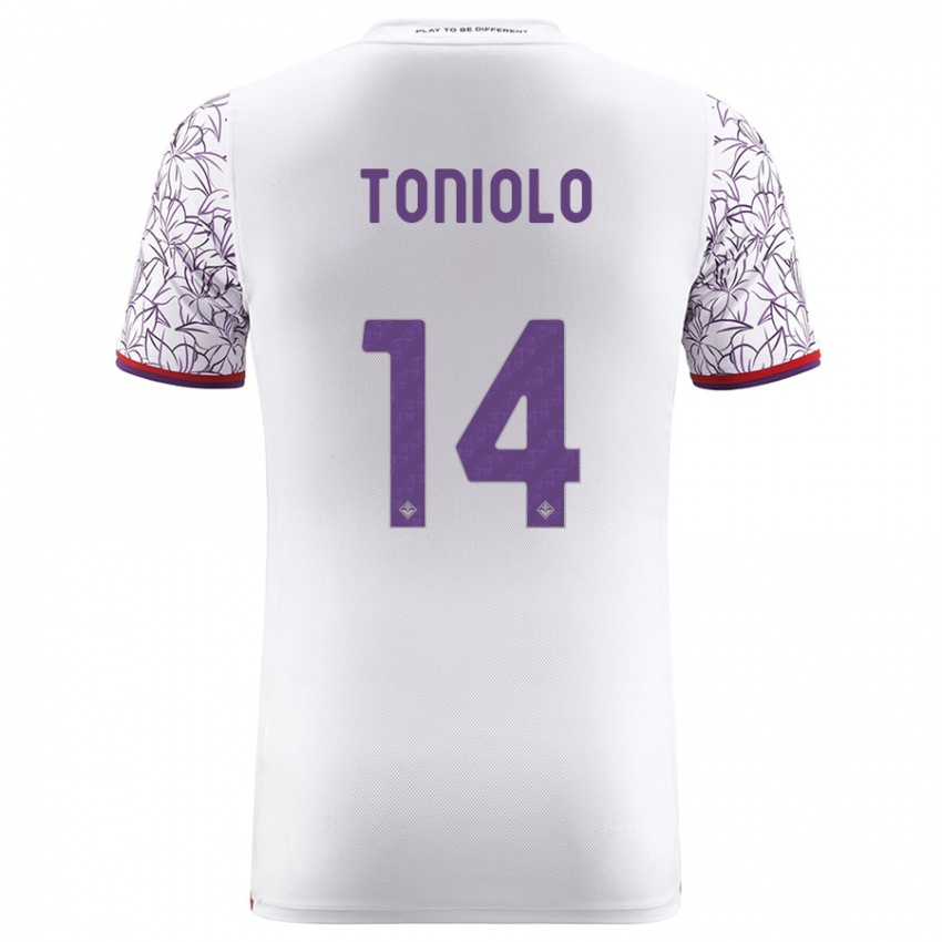 Mulher Camisola Martina Toniolo #14 Branco Alternativa 2023/24 Camisa