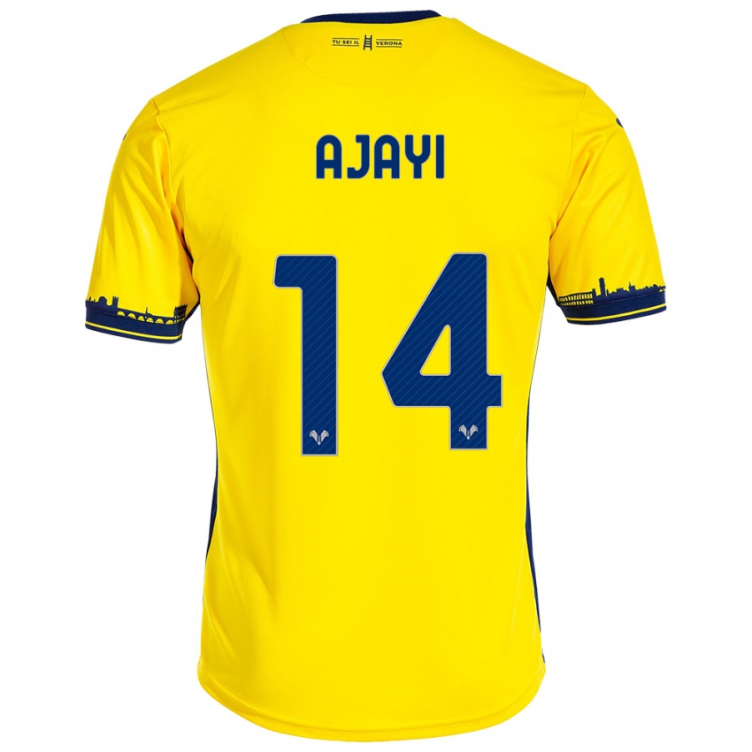 Mulher Camisola Junior Ajayi #14 Amarelo Alternativa 2023/24 Camisa