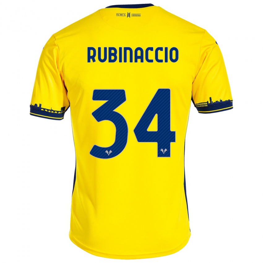 Mulher Camisola Nikol Rubinaccio #34 Amarelo Alternativa 2023/24 Camisa