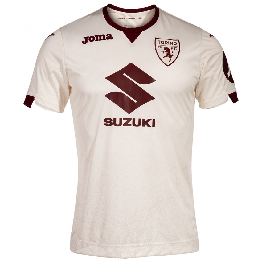 Mulher Camisola Adrien Tamèze #61 Champanhe Alternativa 2023/24 Camisa