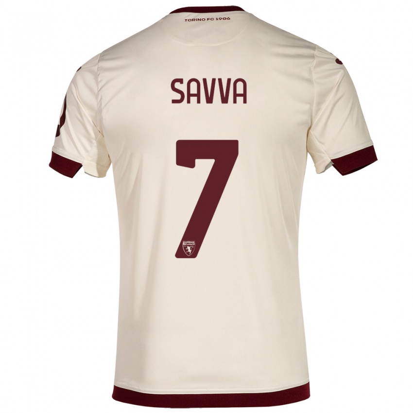 Mulher Camisola Zanos Savva #7 Champanhe Alternativa 2023/24 Camisa