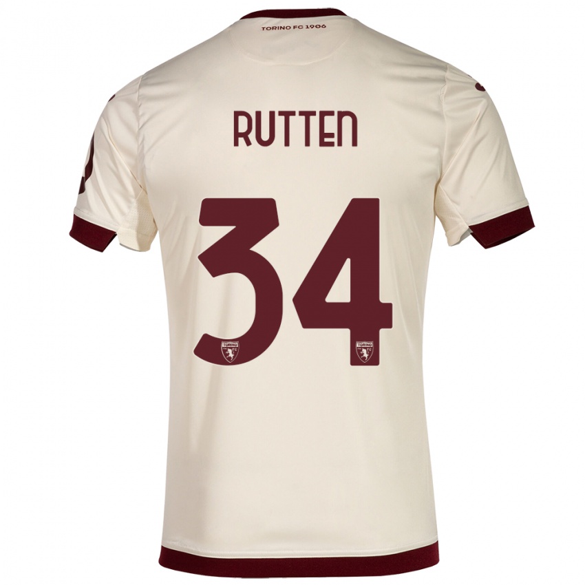 Mulher Camisola Jill Rutten #34 Champanhe Alternativa 2023/24 Camisa