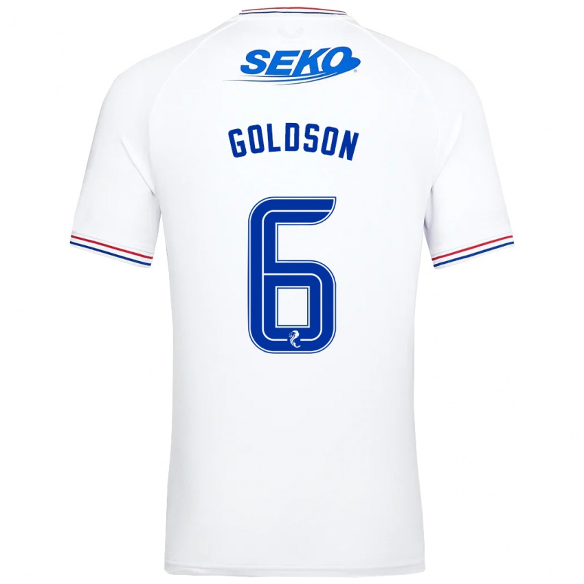 Mulher Camisola Connor Goldson #6 Branco Alternativa 2023/24 Camisa