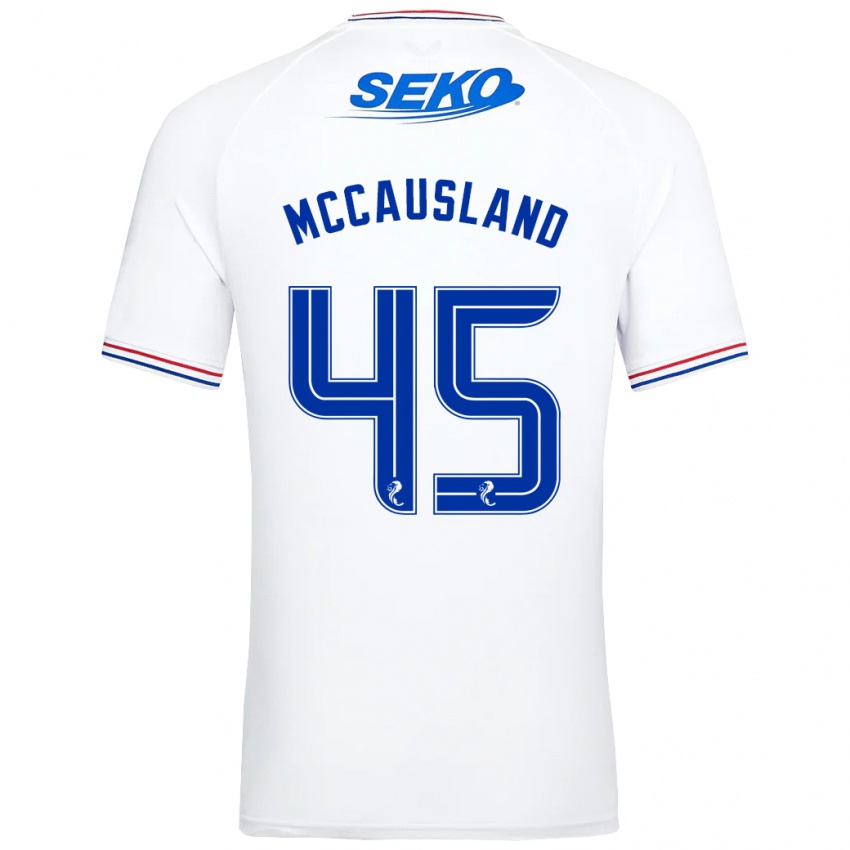 Mulher Camisola Ross Mccausland #45 Branco Alternativa 2023/24 Camisa
