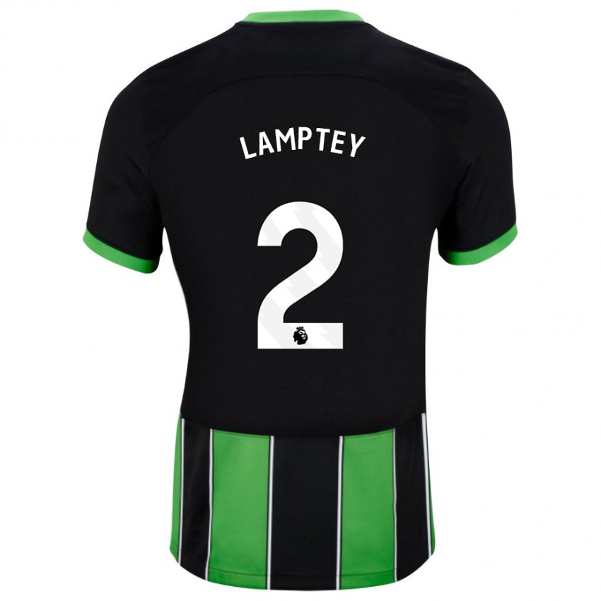 Mulher Camisola Tariq Lamptey #2 Preto Verde Alternativa 2023/24 Camisa