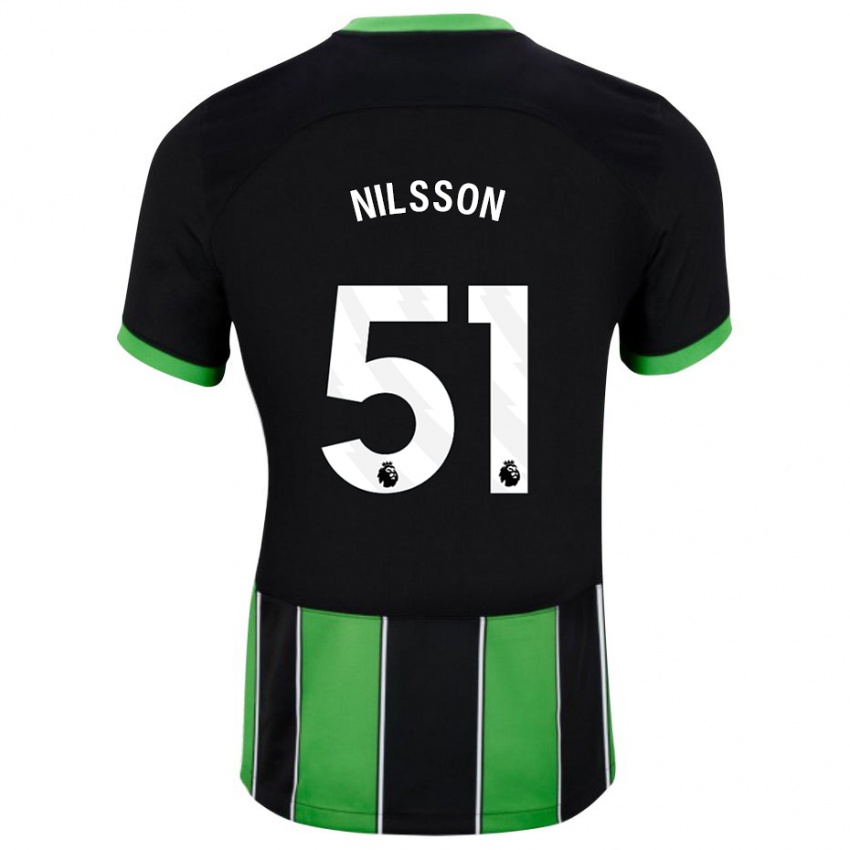 Mulher Camisola Casper Nilsson #51 Preto Verde Alternativa 2023/24 Camisa