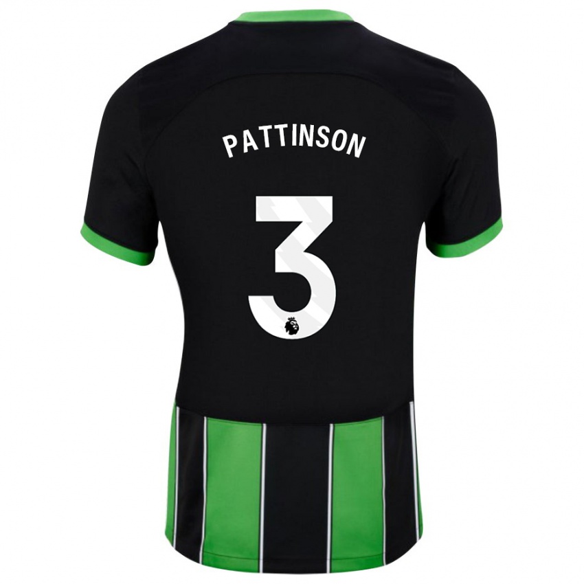 Mulher Camisola Poppy Pattinson #3 Preto Verde Alternativa 2023/24 Camisa