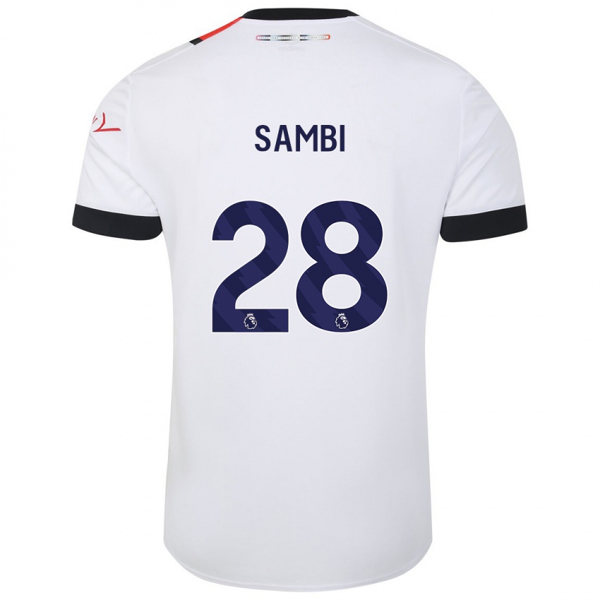Mulher Camisola Albert Sambi Lokonga #28 Branco Alternativa 2023/24 Camisa