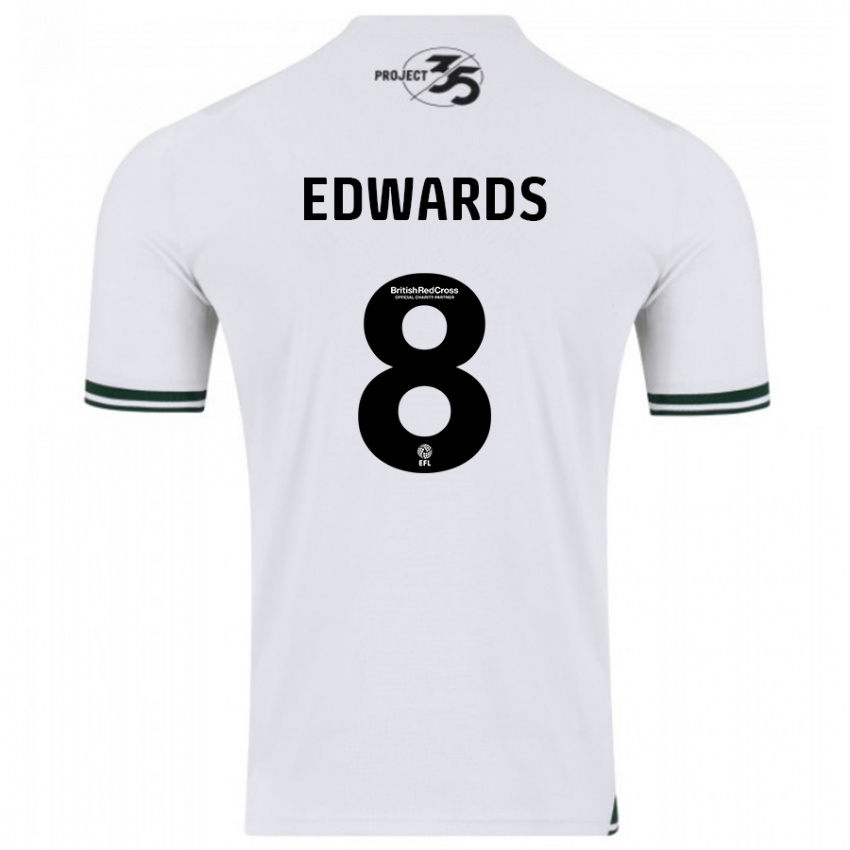 Mulher Camisola Joe Edwards #8 Branco Alternativa 2023/24 Camisa