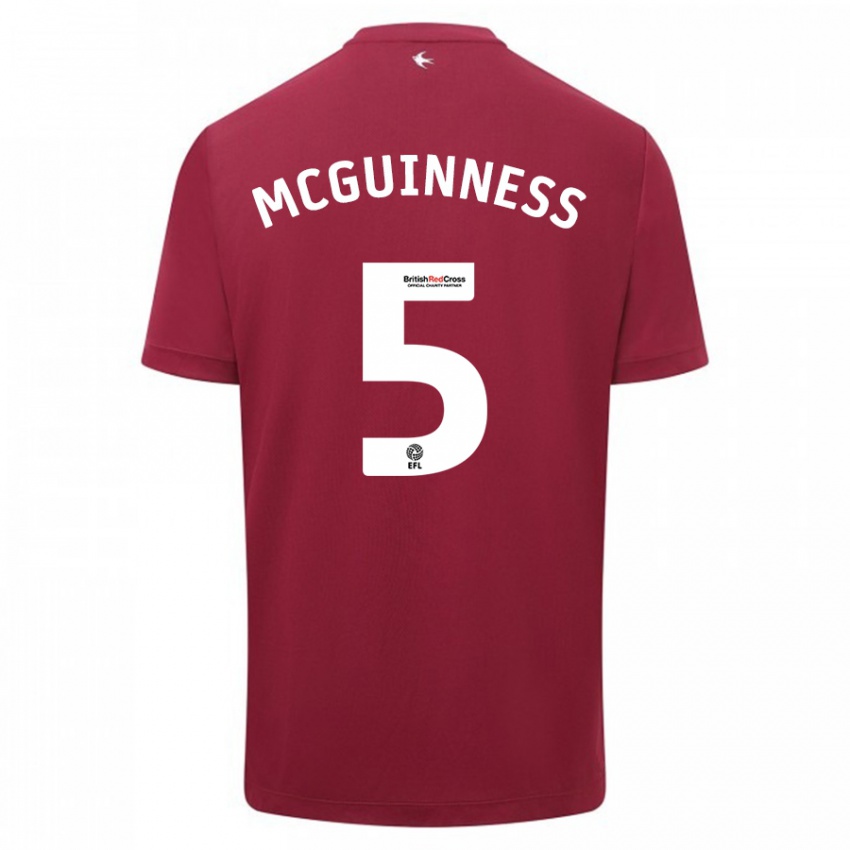Mulher Camisola Mark Mcguinness #5 Vermelho Alternativa 2023/24 Camisa