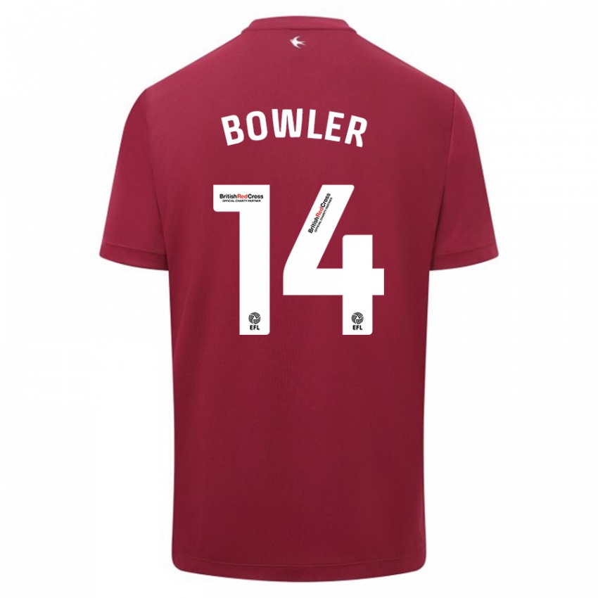 Mulher Camisola Josh Bowler #14 Vermelho Alternativa 2023/24 Camisa
