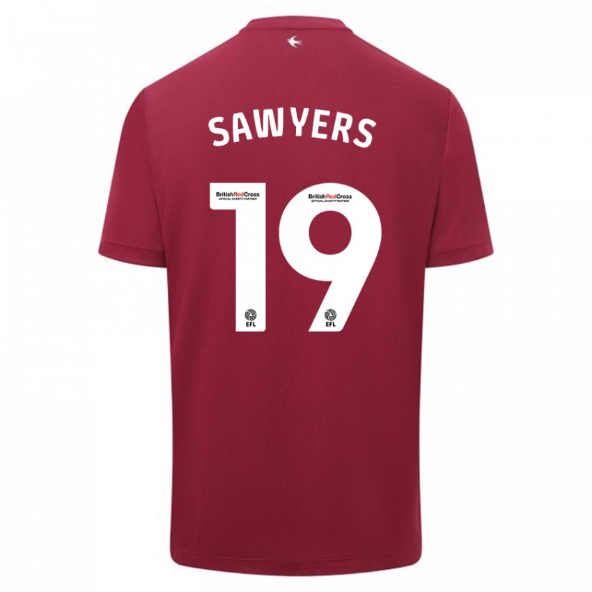 Mulher Camisola Romaine Sawyers #19 Vermelho Alternativa 2023/24 Camisa