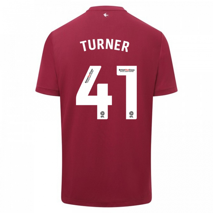 Mulher Camisola Matthew Turner #41 Vermelho Alternativa 2023/24 Camisa