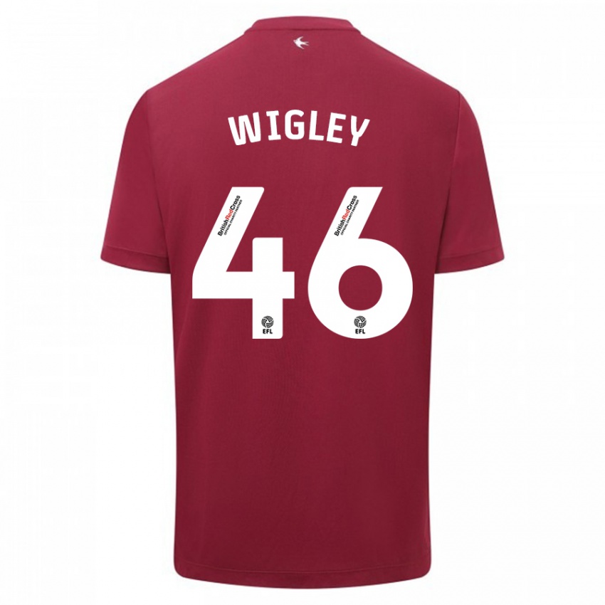 Mulher Camisola Morgan Wigley #46 Vermelho Alternativa 2023/24 Camisa
