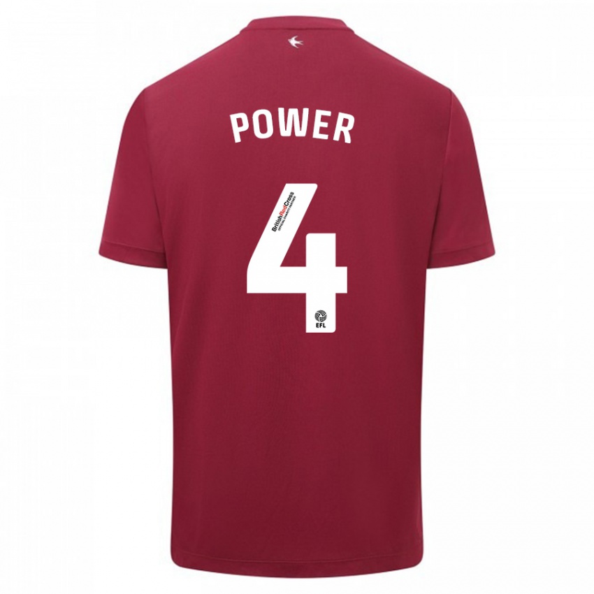 Mulher Camisola Hannah Power #4 Vermelho Alternativa 2023/24 Camisa