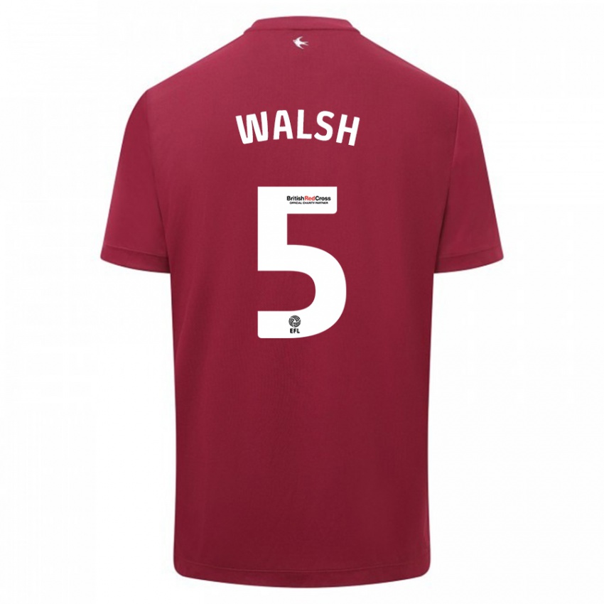 Mulher Camisola Siobhan Walsh #5 Vermelho Alternativa 2023/24 Camisa