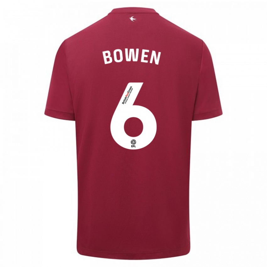 Mulher Camisola Megan Bowen #6 Vermelho Alternativa 2023/24 Camisa