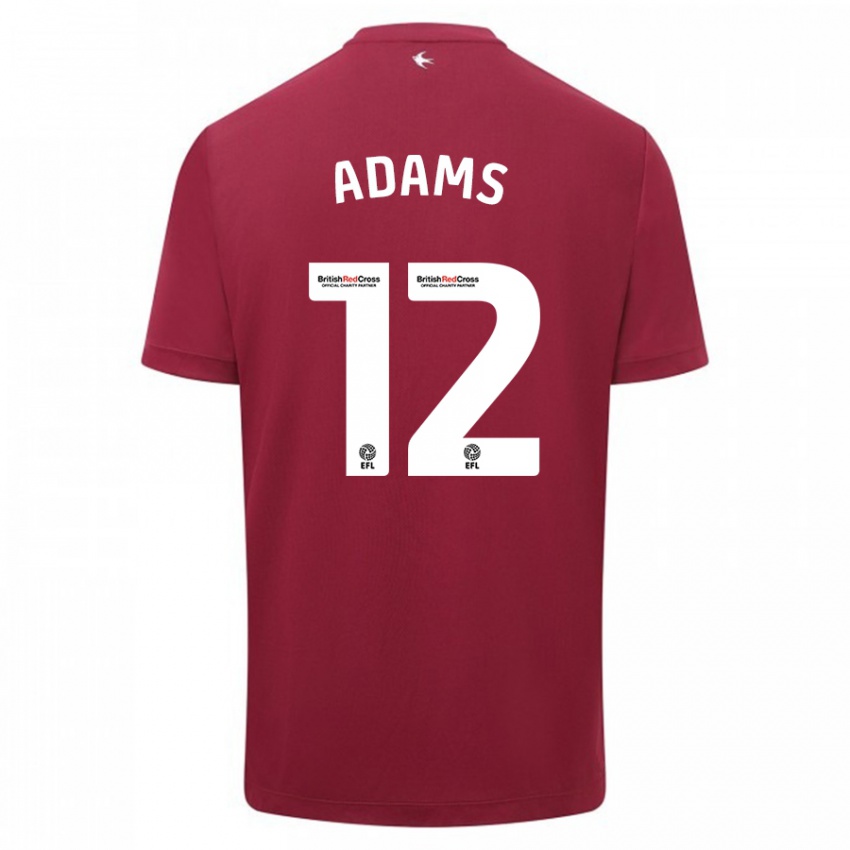Mulher Camisola Kelly Adams #12 Vermelho Alternativa 2023/24 Camisa