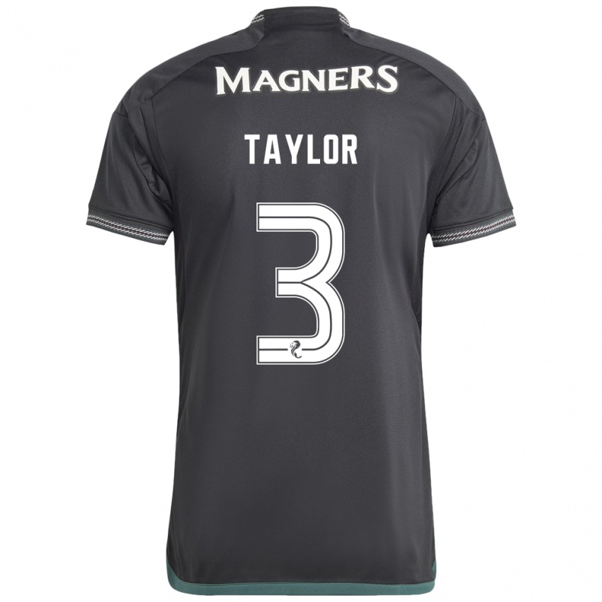 Mulher Camisola Greg Taylor #3 Preto Alternativa 2023/24 Camisa