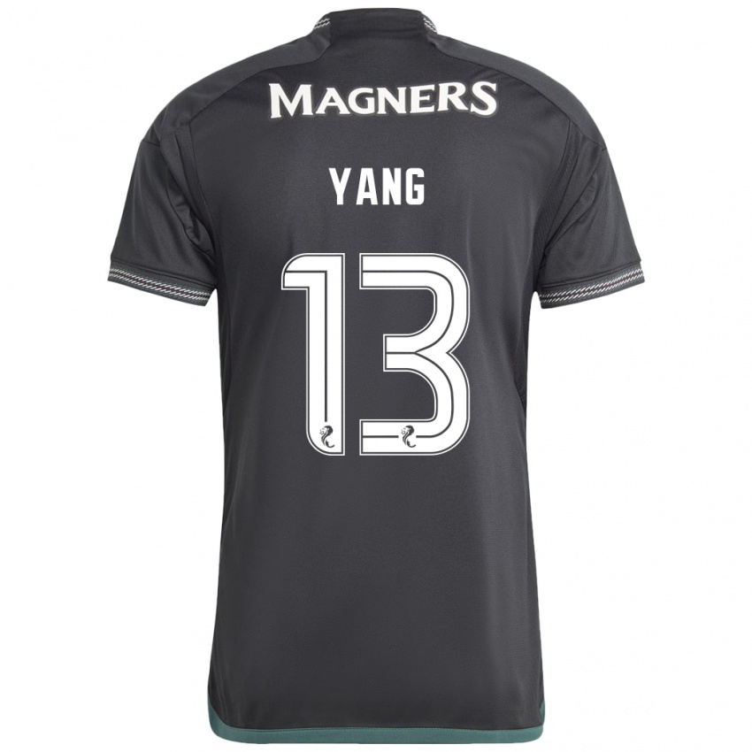 Mulher Camisola Hyun-Jun Yang #13 Preto Alternativa 2023/24 Camisa