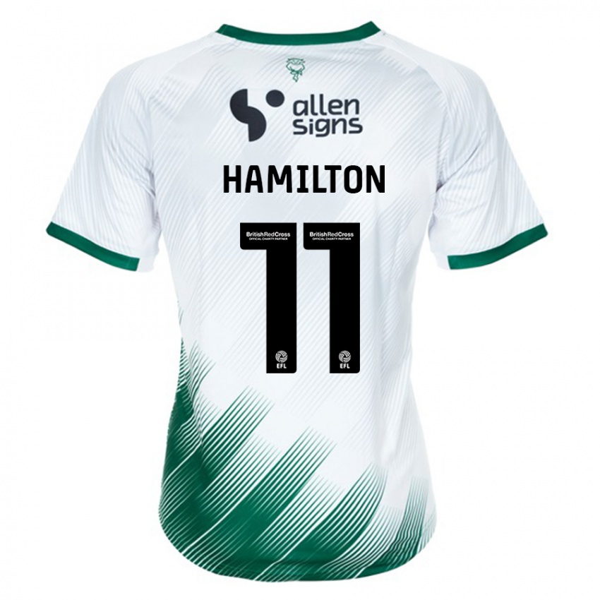 Mulher Camisola Ethan Hamilton #11 Branco Alternativa 2023/24 Camisa