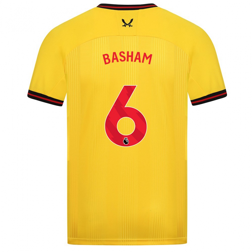 Mulher Camisola Chris Basham #6 Amarelo Alternativa 2023/24 Camisa