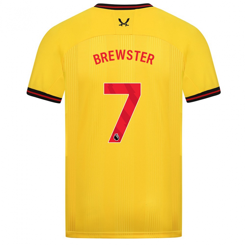 Mulher Camisola Rhian Brewster #7 Amarelo Alternativa 2023/24 Camisa