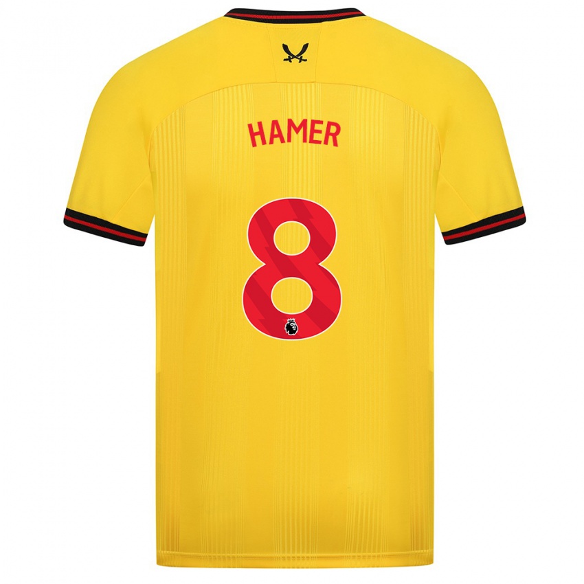 Mulher Camisola Gustavo Hamer #8 Amarelo Alternativa 2023/24 Camisa