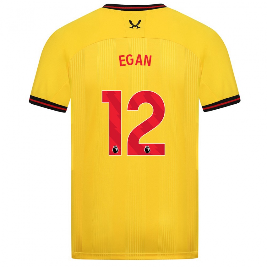 Mulher Camisola John Egan #12 Amarelo Alternativa 2023/24 Camisa