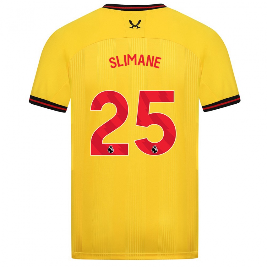 Mulher Camisola Anis Slimane #25 Amarelo Alternativa 2023/24 Camisa