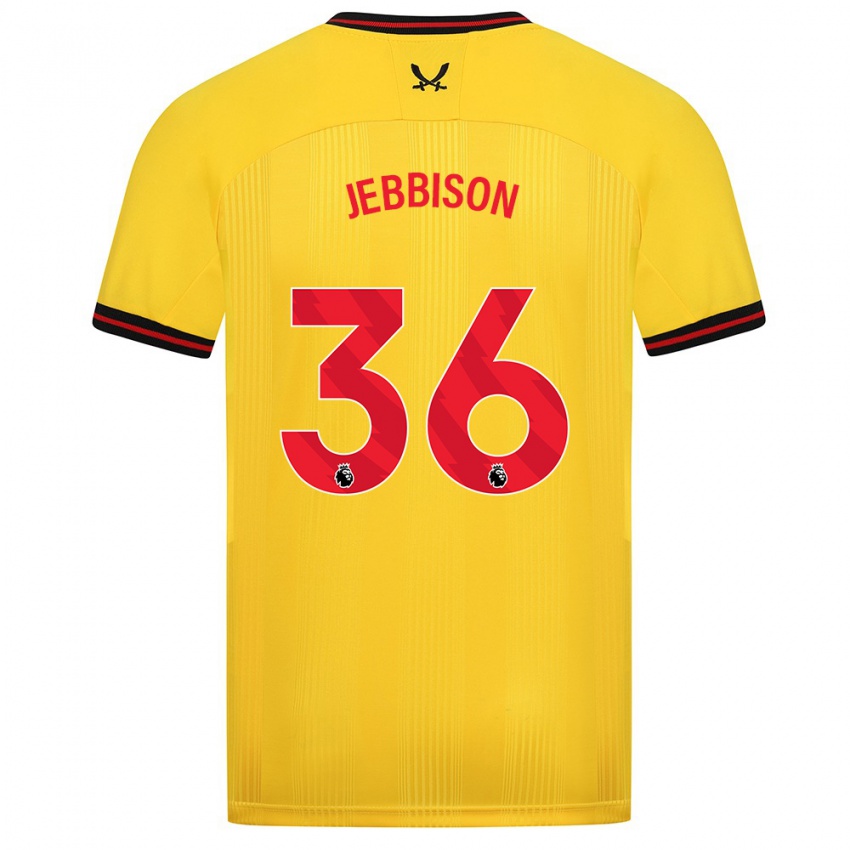 Mulher Camisola Daniel Jebbison #36 Amarelo Alternativa 2023/24 Camisa