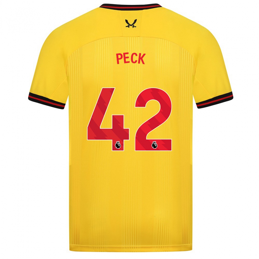 Mulher Camisola Sydie Peck #42 Amarelo Alternativa 2023/24 Camisa