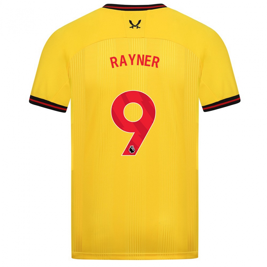 Mulher Camisola Rebecca Rayner #9 Amarelo Alternativa 2023/24 Camisa