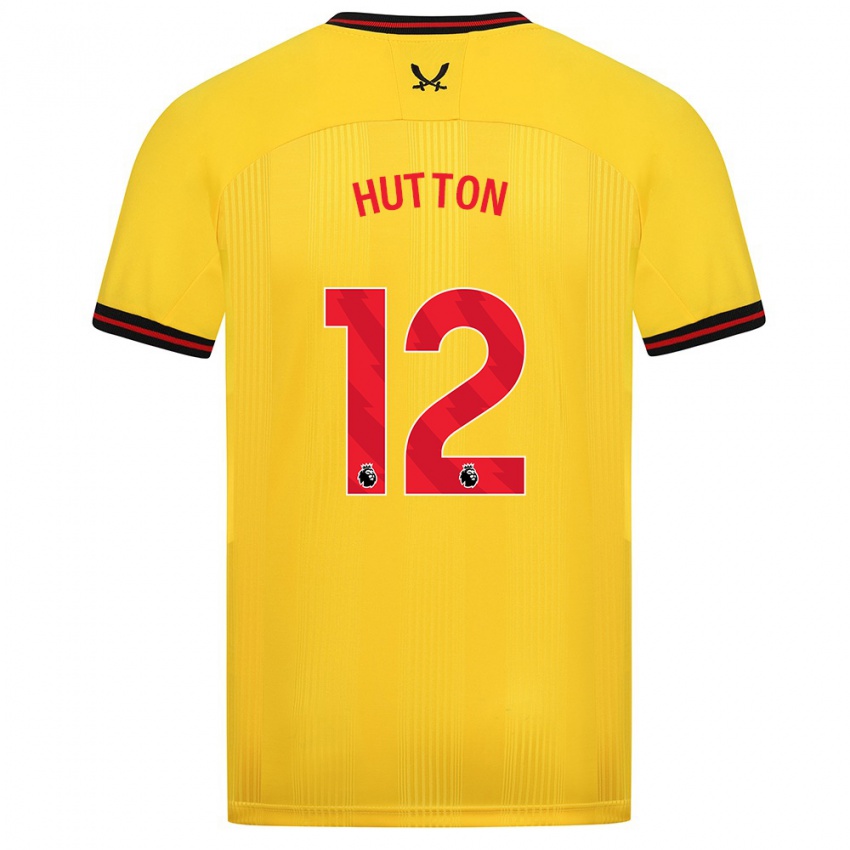 Mulher Camisola Jodie Hutton #12 Amarelo Alternativa 2023/24 Camisa