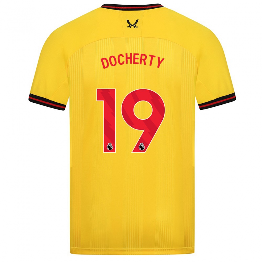 Mulher Camisola Charley Docherty #19 Amarelo Alternativa 2023/24 Camisa