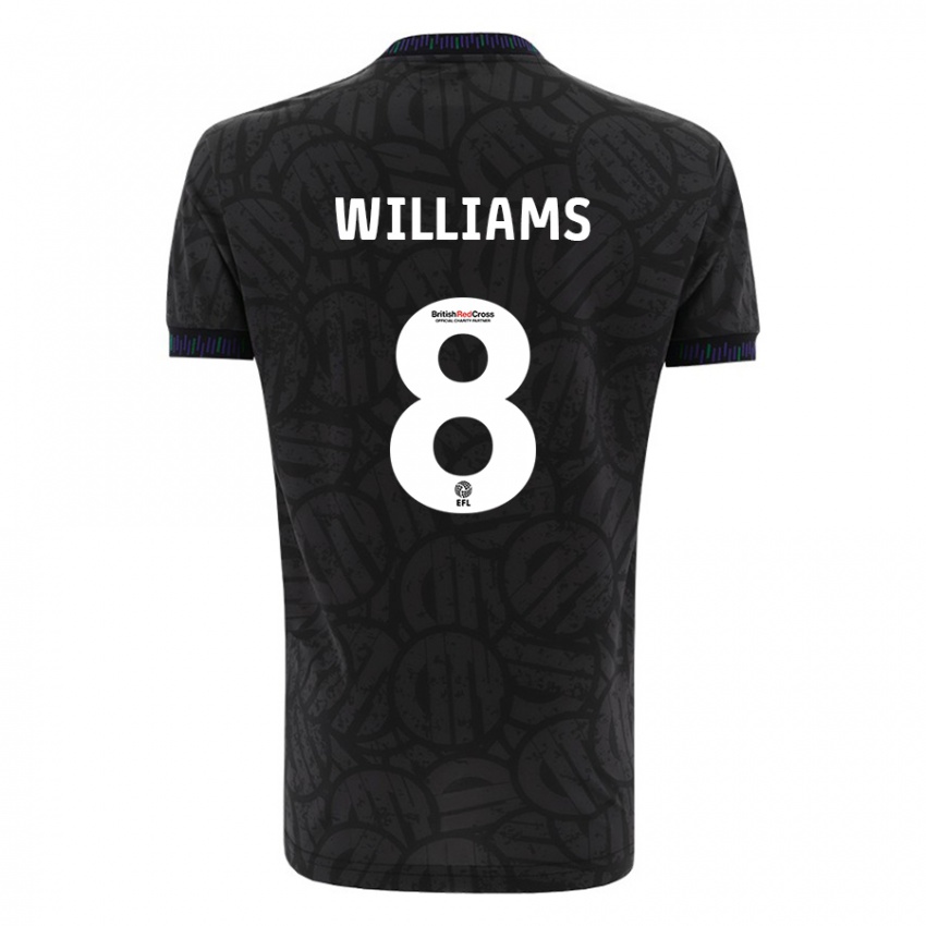 Mulher Camisola Joe Williams #8 Preto Alternativa 2023/24 Camisa