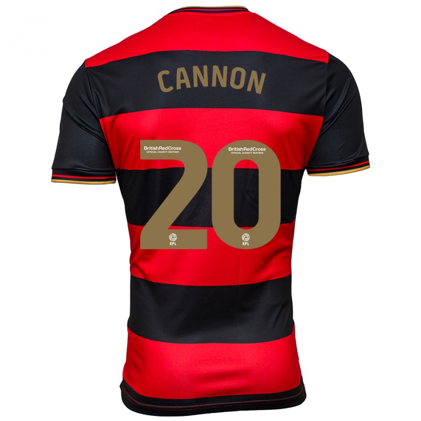 Mulher Camisola Reggie Cannon #20 Preto Vermelho Alternativa 2023/24 Camisa