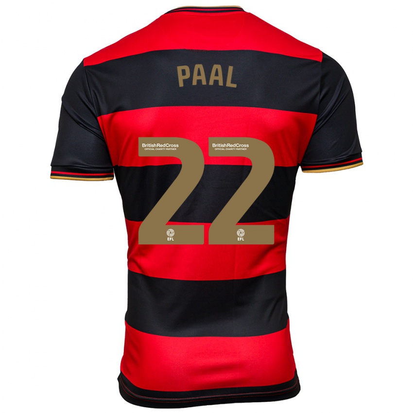 Mulher Camisola Kenneth Paal #22 Preto Vermelho Alternativa 2023/24 Camisa