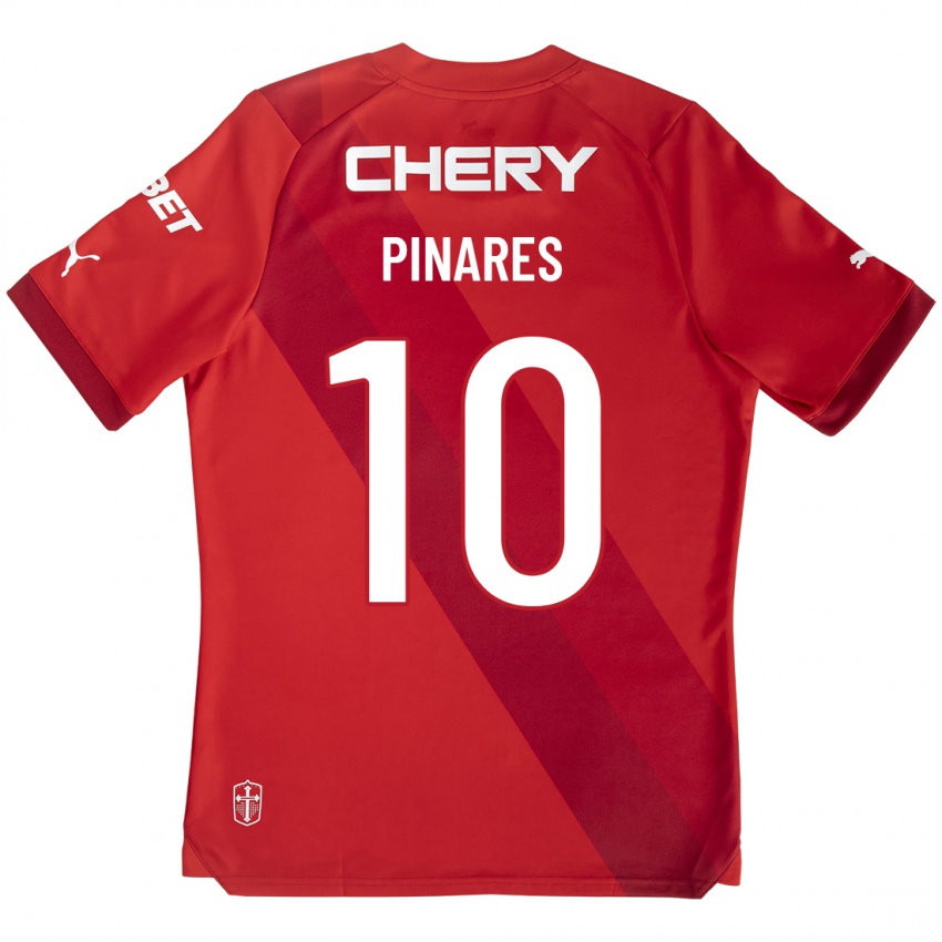 Mulher Camisola Cesar Pinares #10 Vermelho Alternativa 2023/24 Camisa