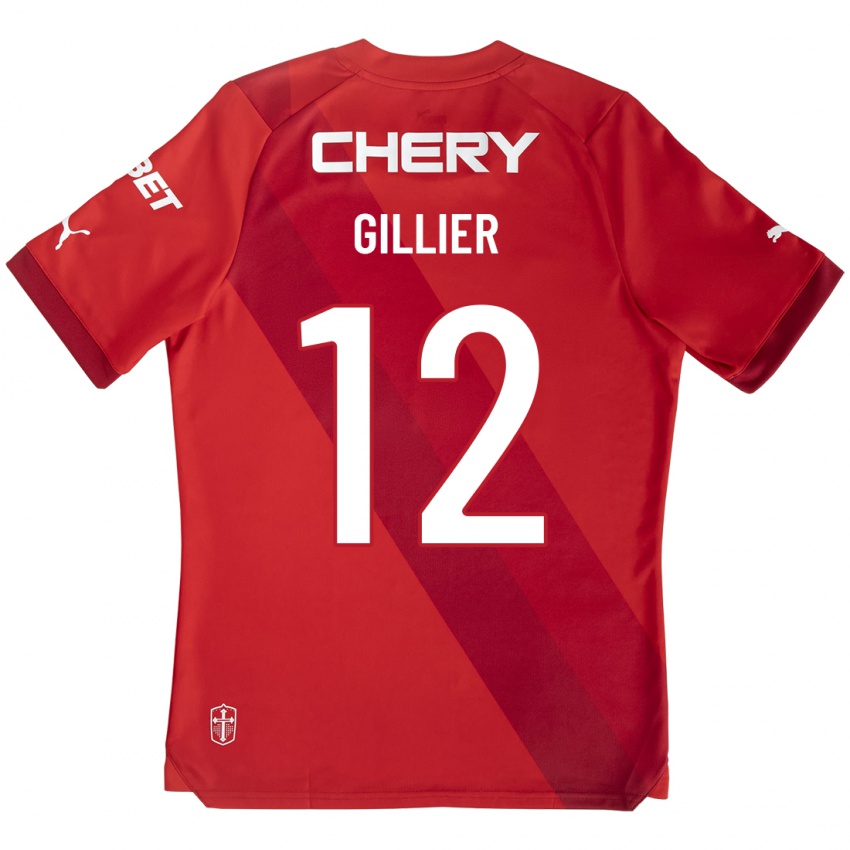 Mulher Camisola Thomas Gillier #12 Vermelho Alternativa 2023/24 Camisa