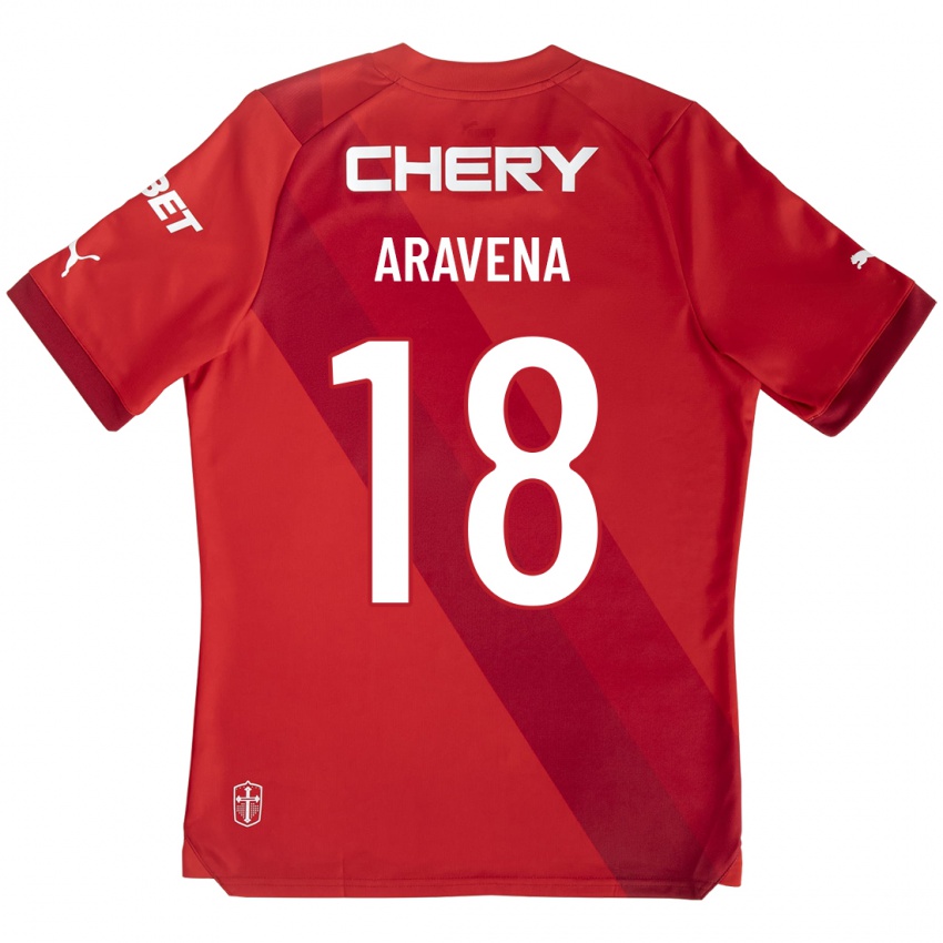 Mulher Camisola Alexander Aravena #18 Vermelho Alternativa 2023/24 Camisa