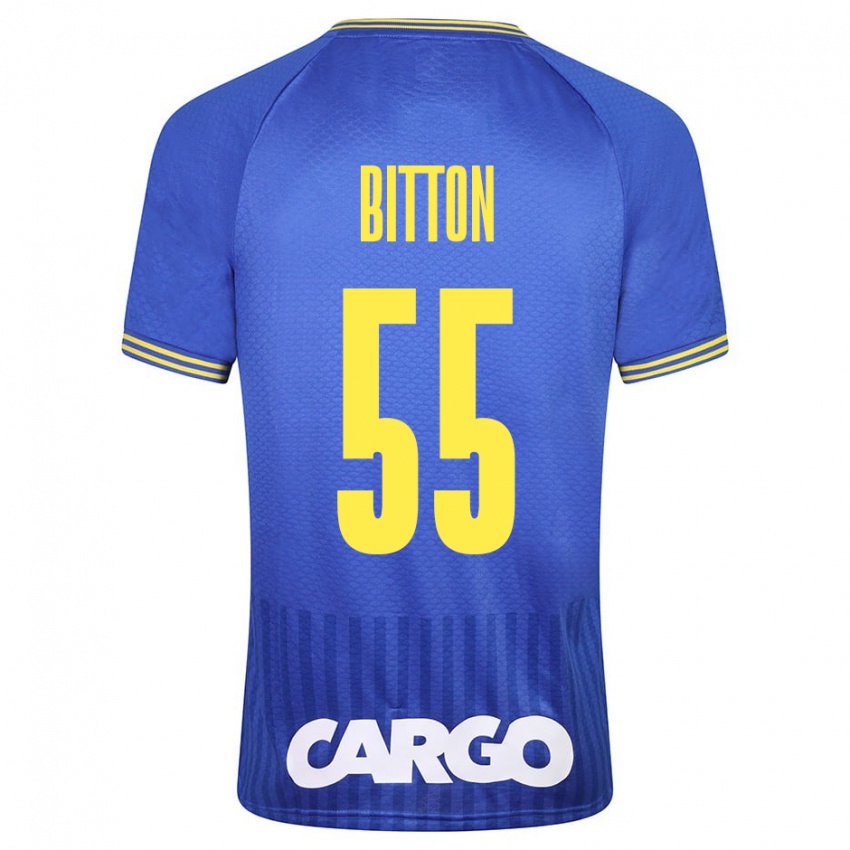 Mulher Camisola Nir Bitton #55 Azul Alternativa 2023/24 Camisa