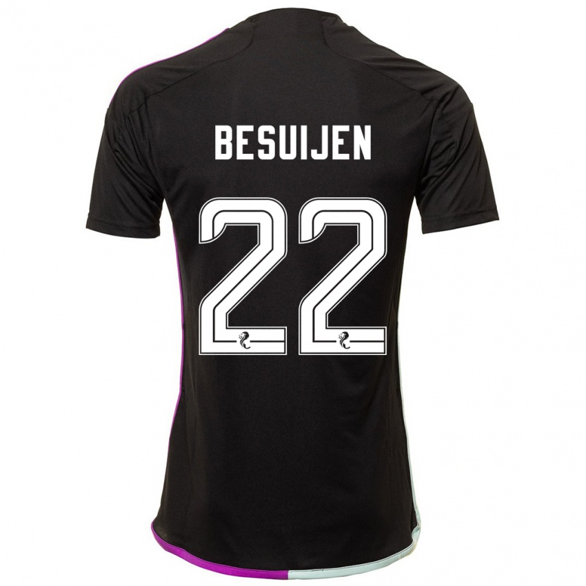 Mulher Camisola Vicente Besuijen #22 Preto Alternativa 2023/24 Camisa