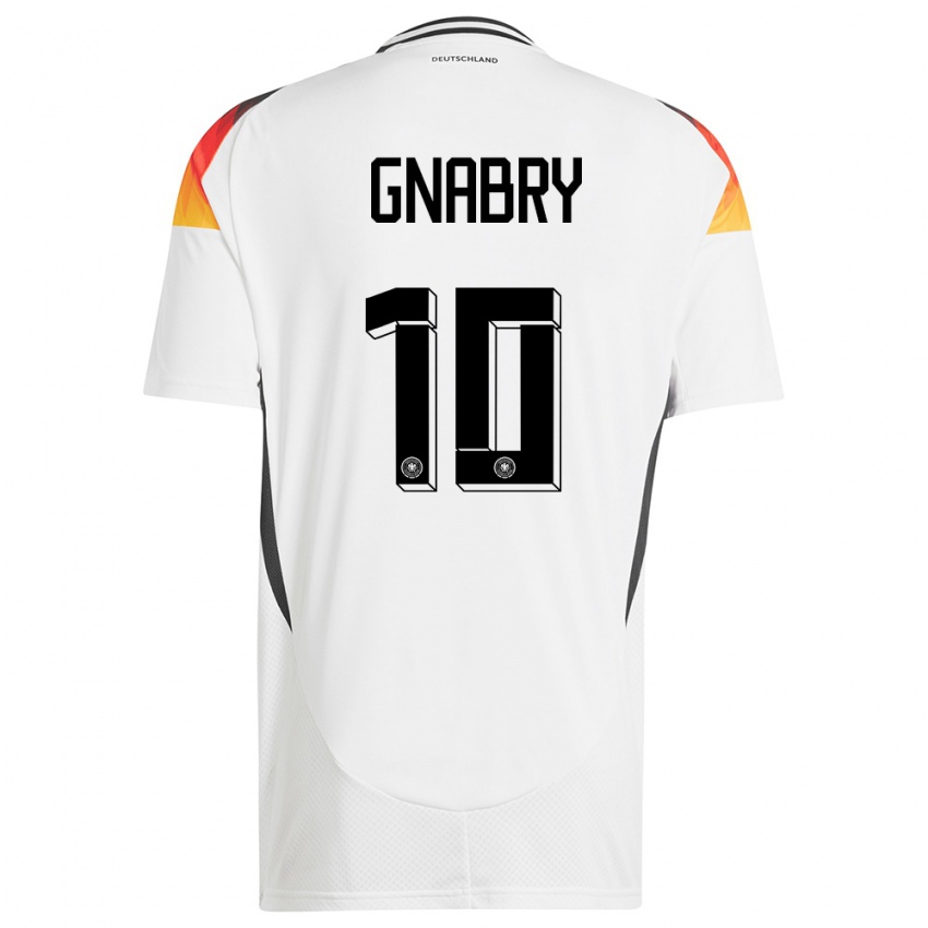 Criança Camisola Alemanha Serge Gnabry #10 Branco Principal 24-26 Camisa